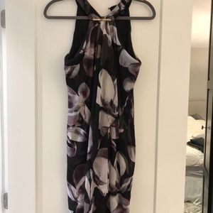 Black and purple floral dress
